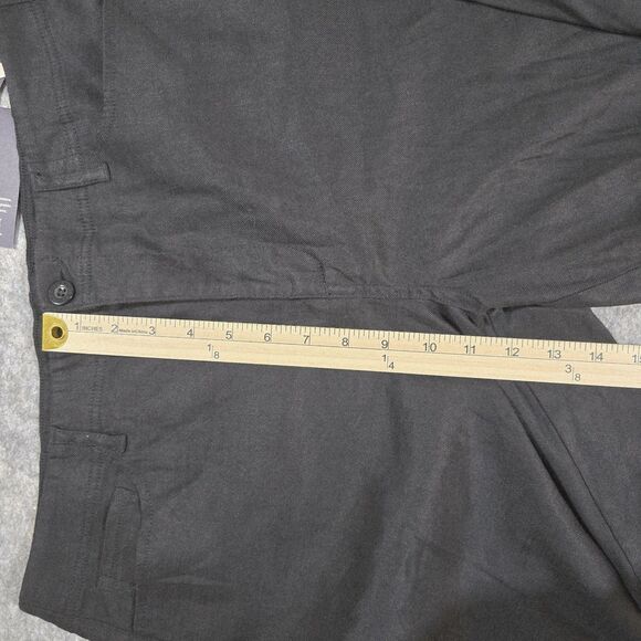 NYDJ Womens NWT Black Solid Lift/Tuck Linen Blend Bermuda Shorts Sz 12 Slimming - Picture 8 of 11